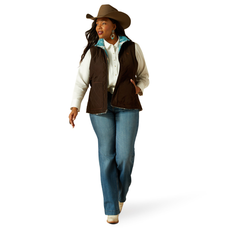 Ariat Women's Dilon 2.0 Reversible Insulated Vest - Mole-6