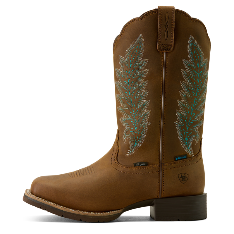 Ariat Women's Hybrid Rancher Waterproof 400g Western Boot - Regular - Oily Distressed Tan-1