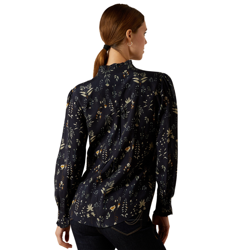 Ariat Women's Cricklade Blouse - Navy Floral Print-1