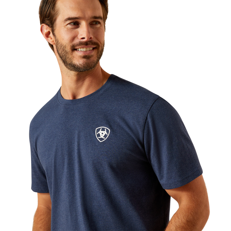 Ariat Men's BV Logo T-Shirt - Navy Heather-2