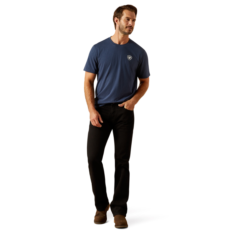 Ariat Men's BV Logo T-Shirt - Navy Heather-4