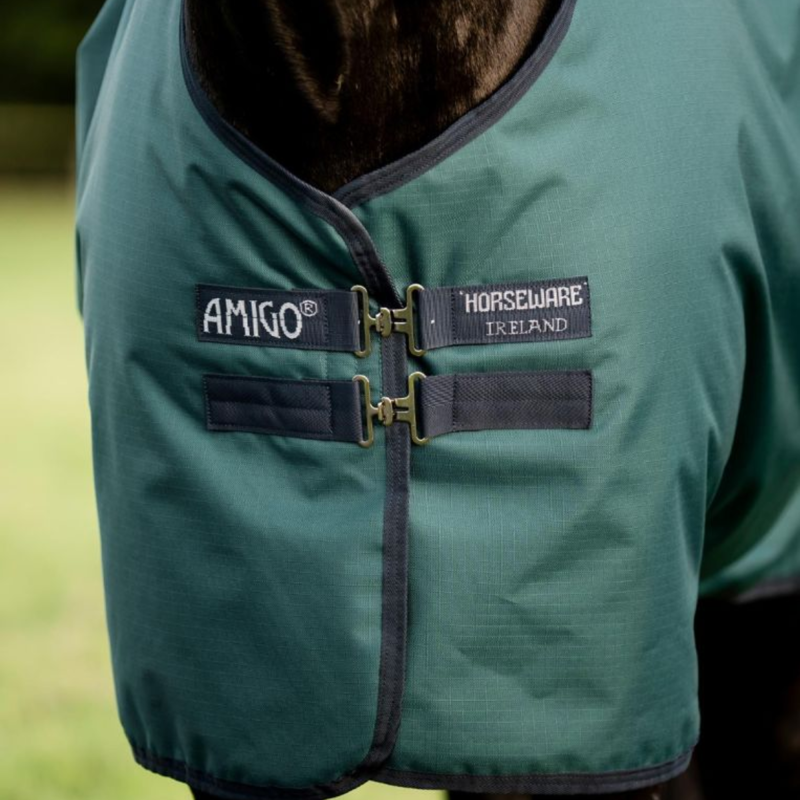 Horseware Amigo Ripstop 900D Pony Turnout 50g - Dynasty Green/Navy/Silver-2