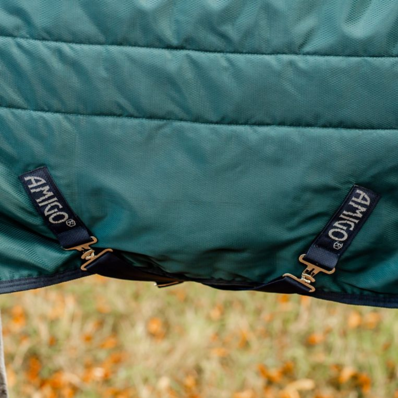 Horseware Amigo Ripstop 350g Insulator Stable Rug - Dynasty Green/Navy Silver-1