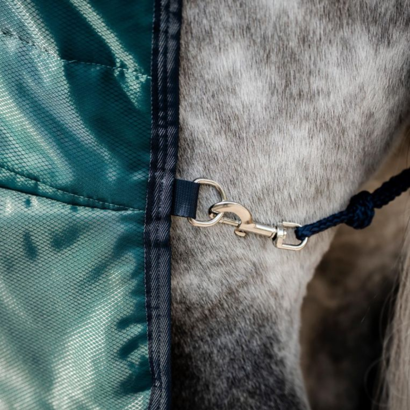 Horseware Amigo Ripstop 350g Insulator Stable Rug - Dynasty Green/Navy Silver-2