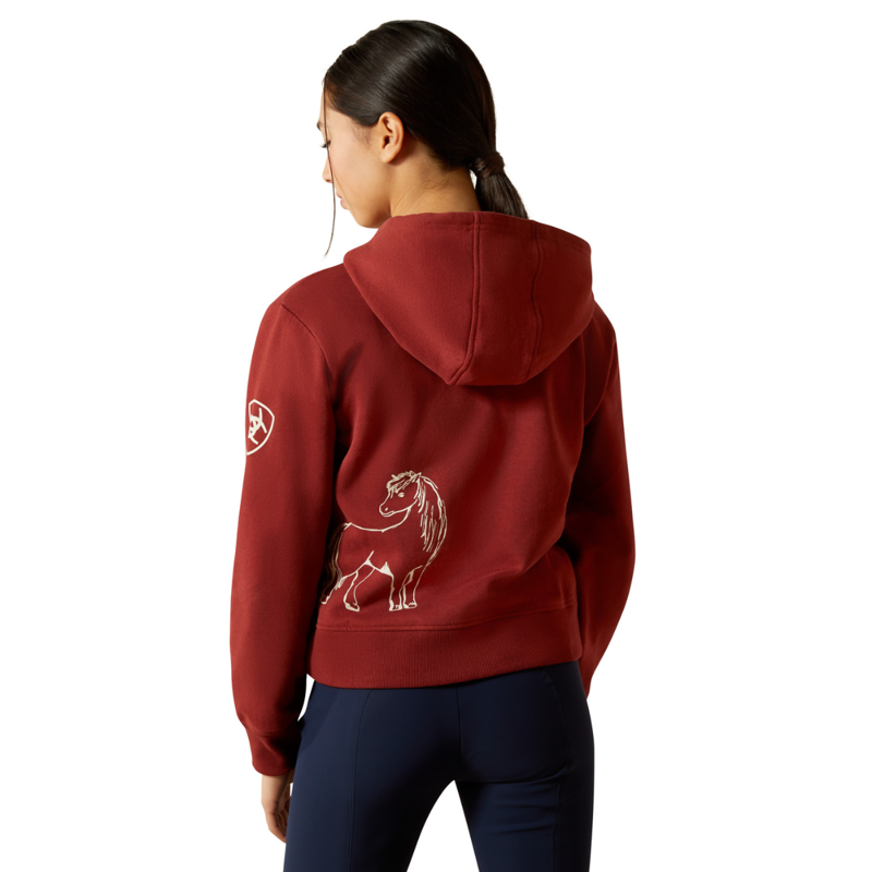 Ariat Youth Spiffy Full Zip Sweatshirt - Madder Brown-1