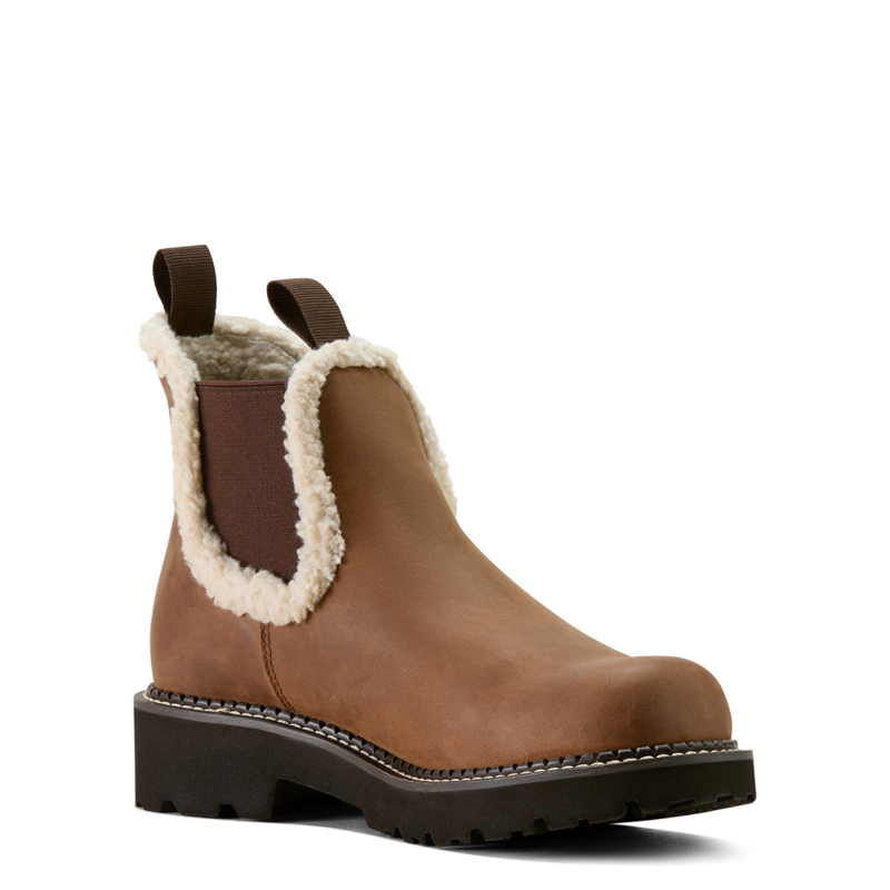 Ariat Women's Fatbaby Chelsea Cozy Western Boot - Distressed Brown-3