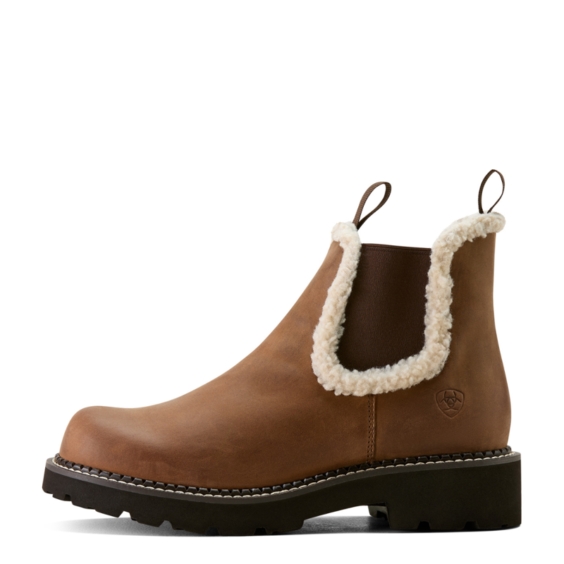 Ariat Women's Fatbaby Chelsea Cozy Western Boot - Distressed Brown-1