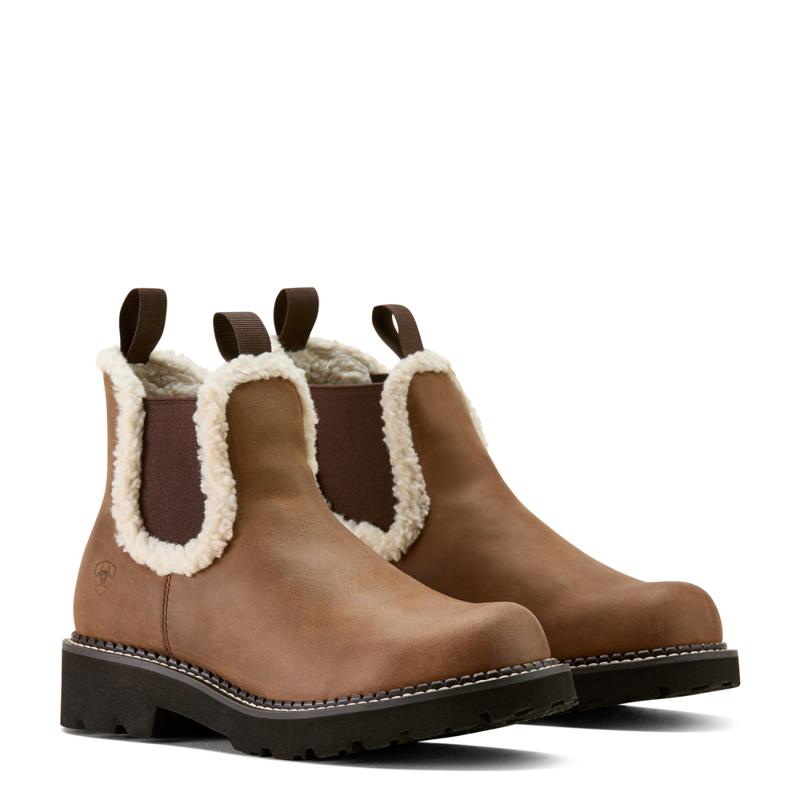 Ariat Women's Fatbaby Chelsea Cozy Western Boot - Distressed Brown-6