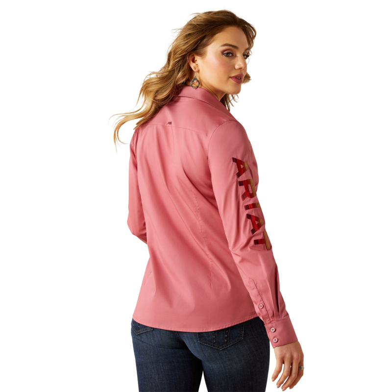 Ariat Women's Team Kirby Stretch Shirt - Mauvewood-3