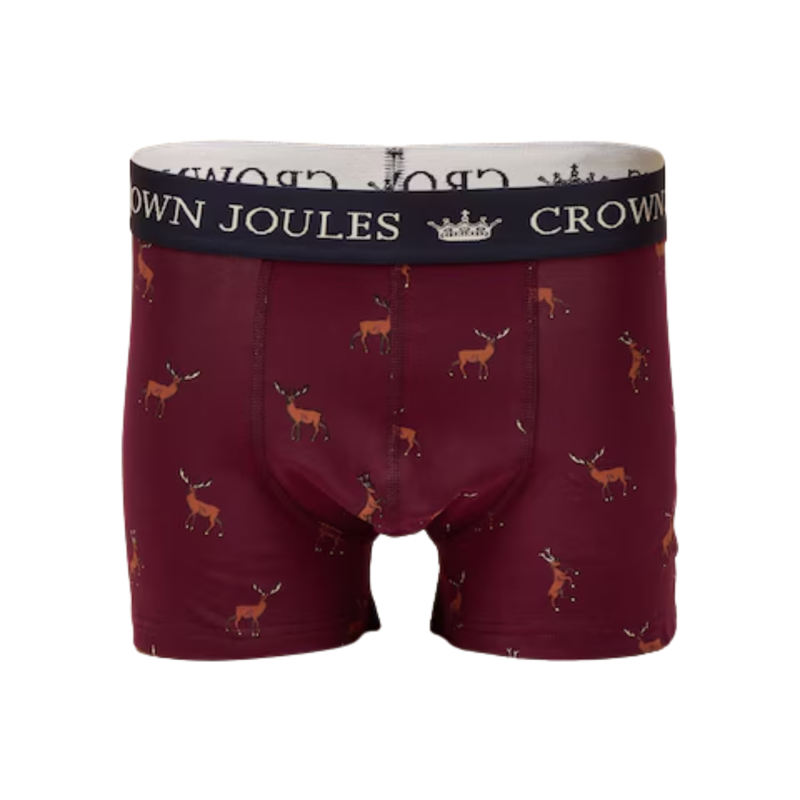 Joules Men's Crown Joules Pack of Two Underwear - Burgundy Red-2