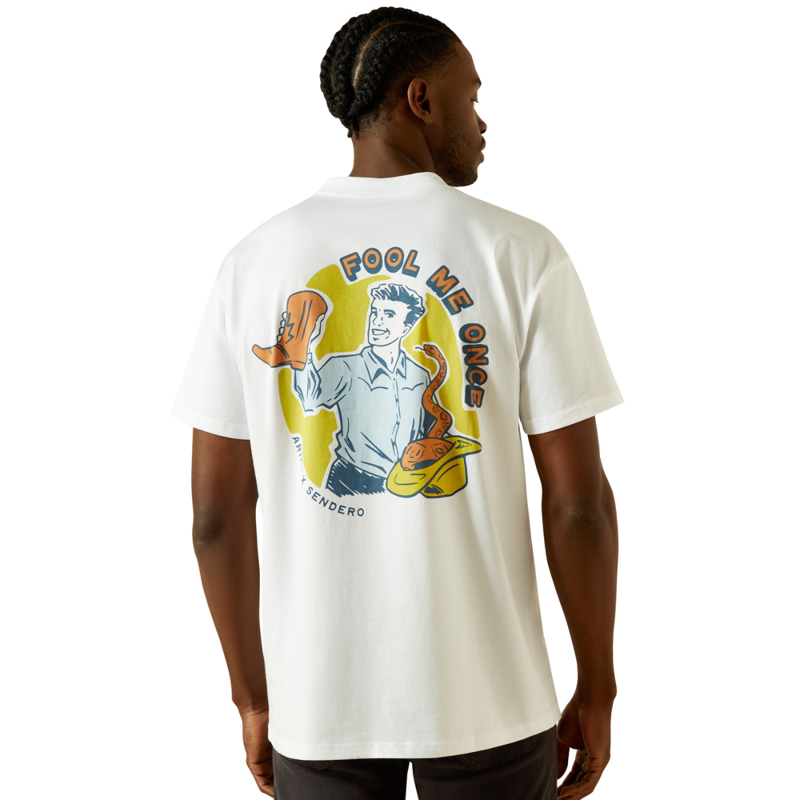 Ariat Men's Sendero Fool Me Once T-Shirt - White-1