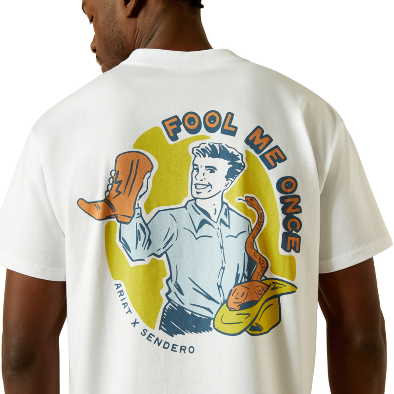 Ariat Men's Sendero Fool Me Once T-Shirt - White-3