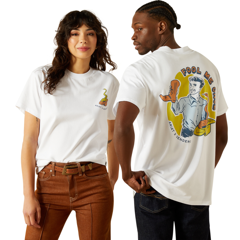 Ariat Men's Sendero Fool Me Once T-Shirt - White-4