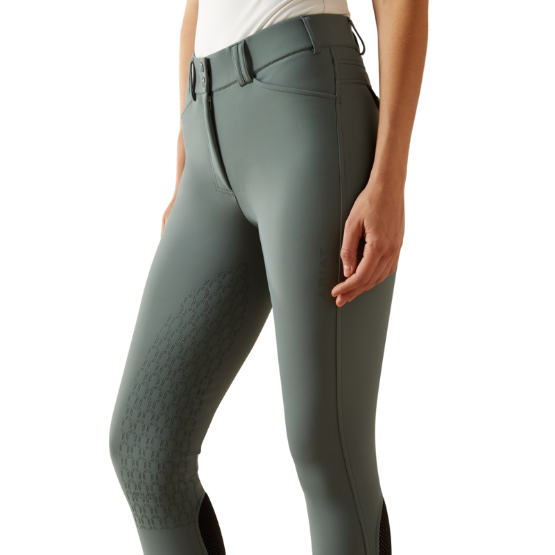 Ariat Women's Tri Factor Vivacity Heat Half Grip Breeches - Steel Sage-3