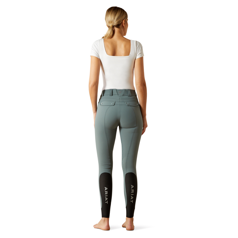 Ariat Women's Tri Factor Vivacity Heat Half Grip Breeches - Steel Sage-1