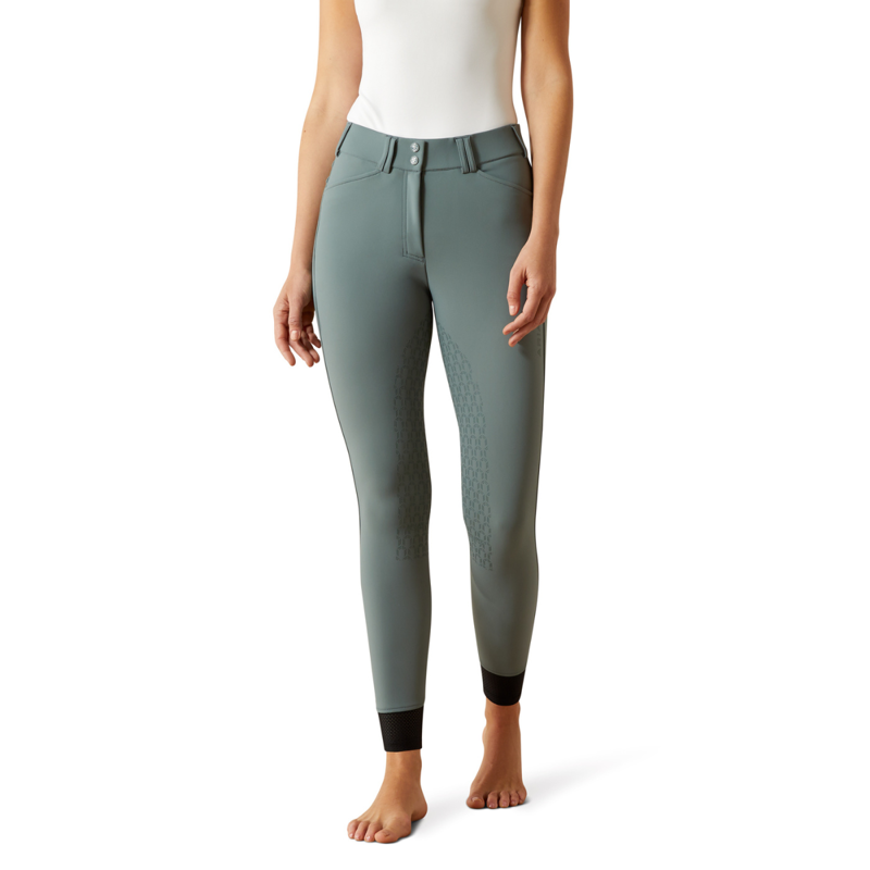 Ariat Women's Tri Factor Vivacity Heat Half Grip Breeches - Steel Sage-2