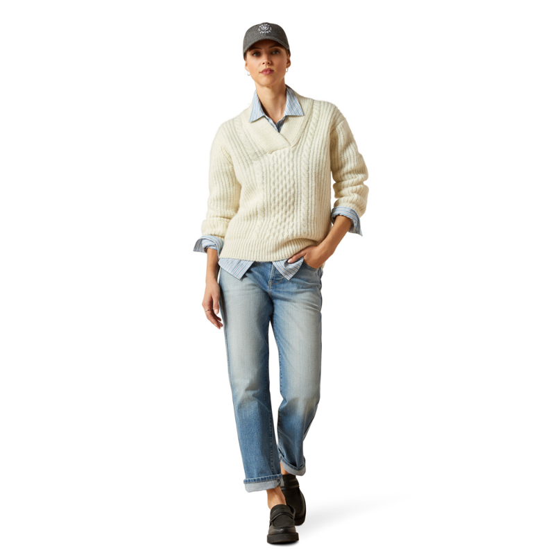 Ariat Women's Arley Sweater - Arctic Wolf-4