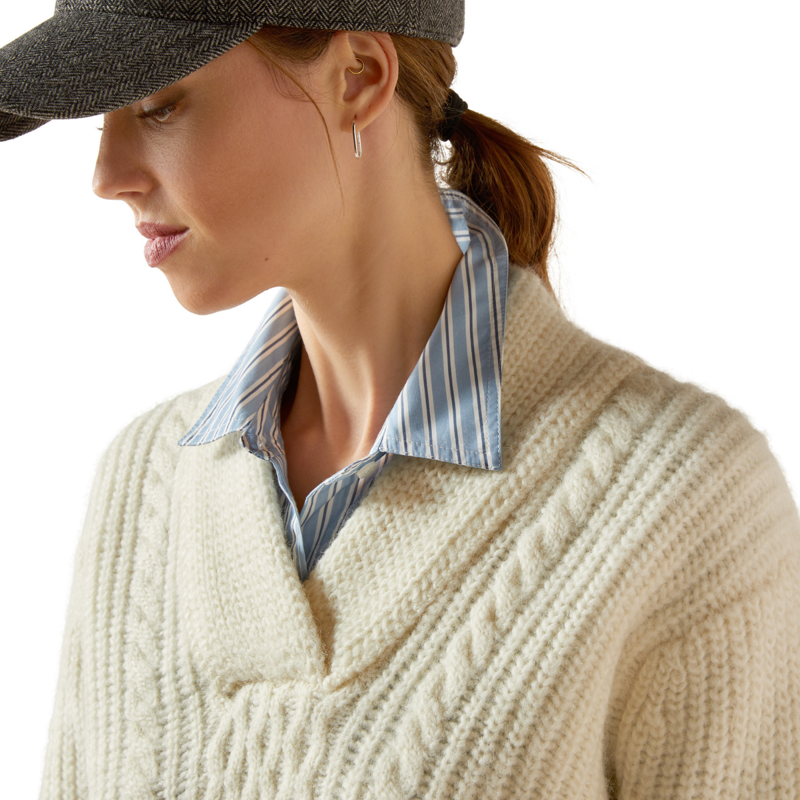 Ariat Women's Arley Sweater - Arctic Wolf-2
