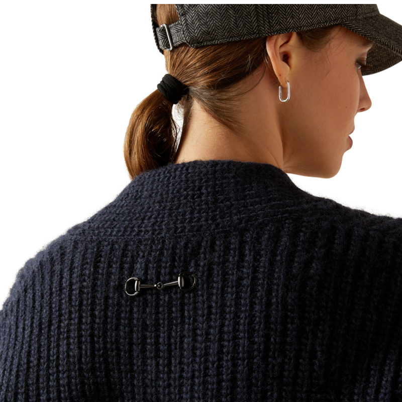 Ariat Women's Arley Sweater - Navy and Cream Stripe-3