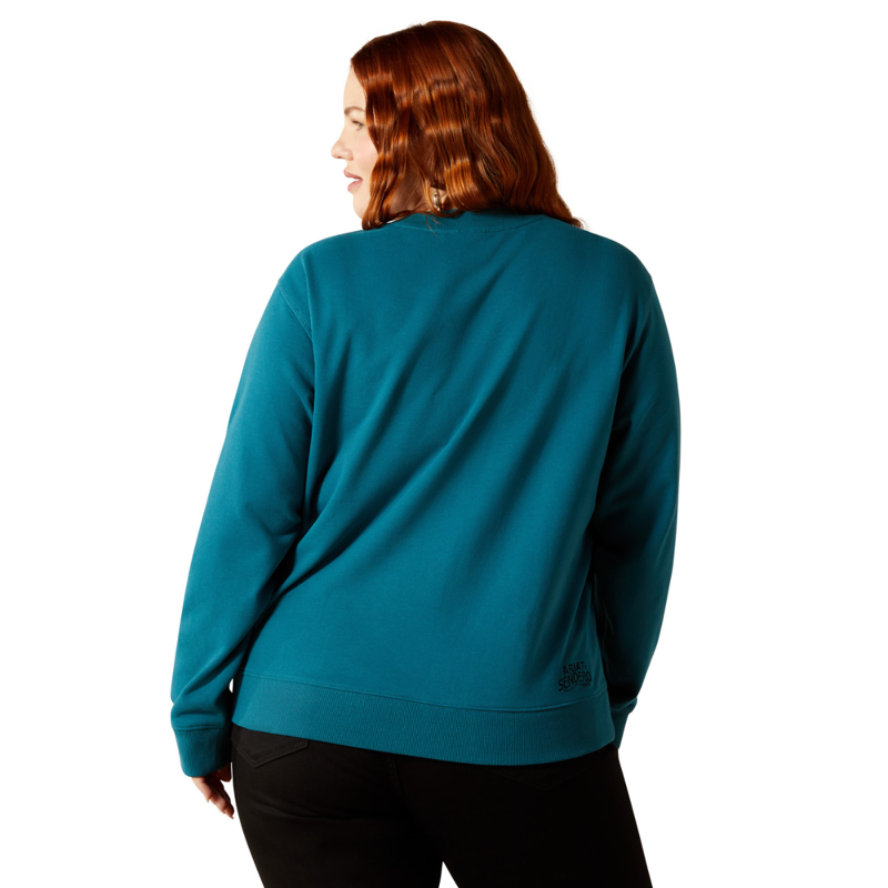 Ariat Women's Essential Sendero West Is Best Sweatshirt - Dragonfly-3