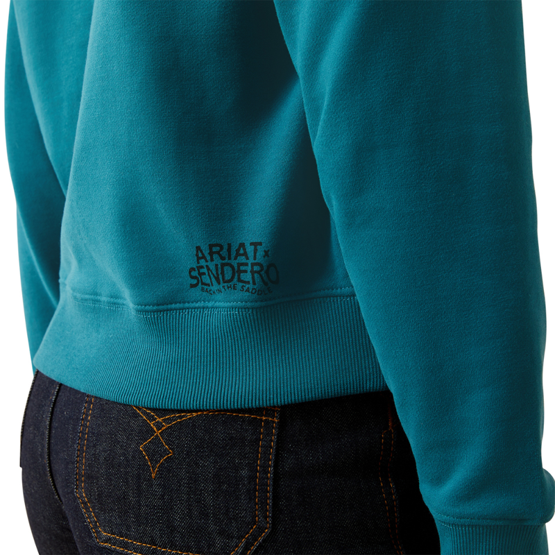 Ariat Women's Essential Sendero West Is Best Sweatshirt - Dragonfly-5