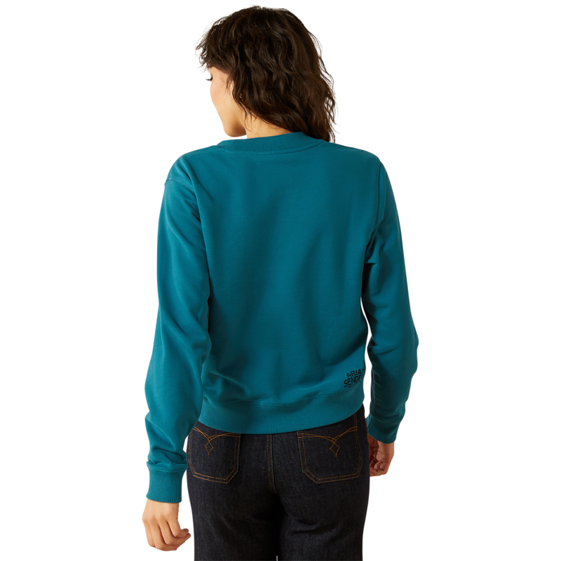 Ariat Women's Essential Sendero West Is Best Sweatshirt - Dragonfly-1