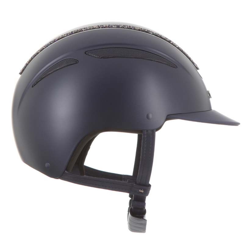 Evoke Callisto Classic Peak Riding Hat - Navy/Navy Crystal Frame-5