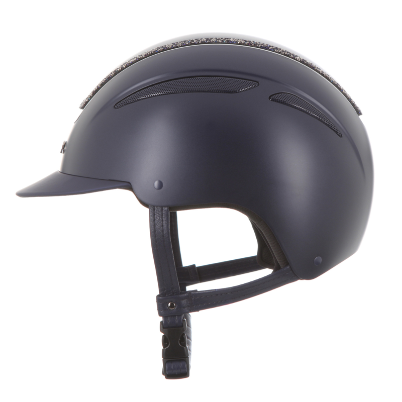 Evoke Callisto Classic Peak Riding Hat - Navy/Navy Crystal Frame-3