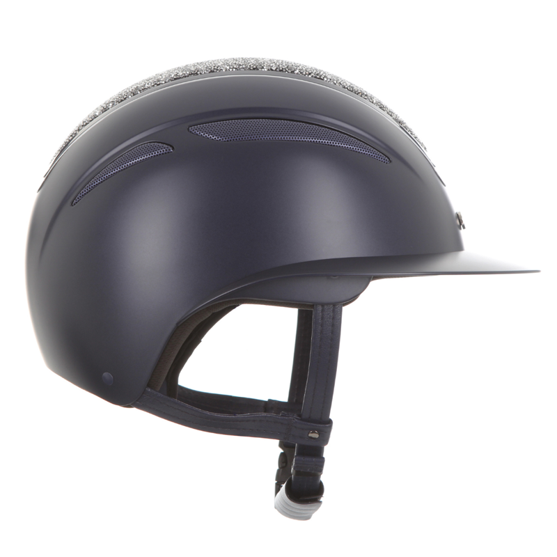Evoke Callisto Wide Peak Riding Hat - Navy/Silver Crystal-5