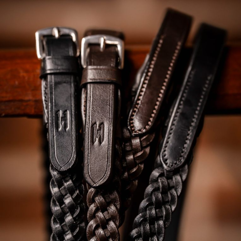 Horseware Plaited Reins - Brown-2