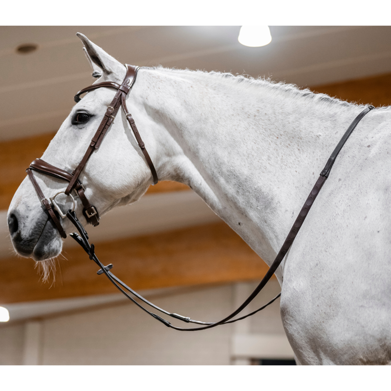 Horseware Dressage Flash Bridle - Brown-6