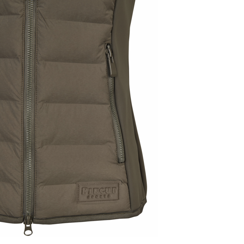 Pikeur Ladies Hybrid Vest - Deep Khaki-3