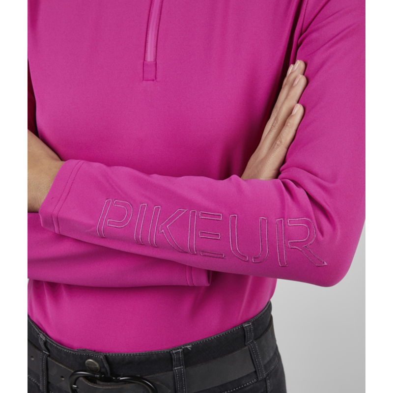 Pikeur Ladies Zip Shirt - Blaze Berry-4