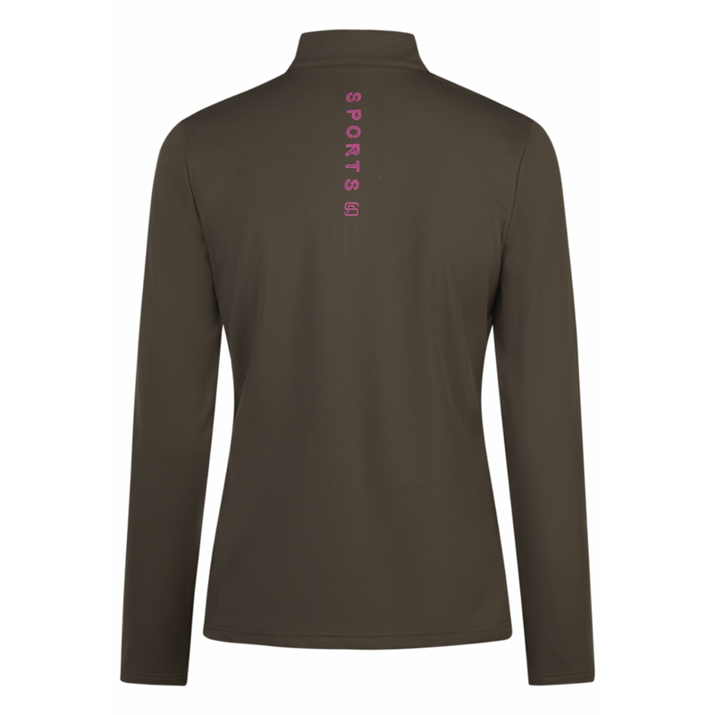 Pikeur Ladies Zip Shirt - Deep Khaki-1