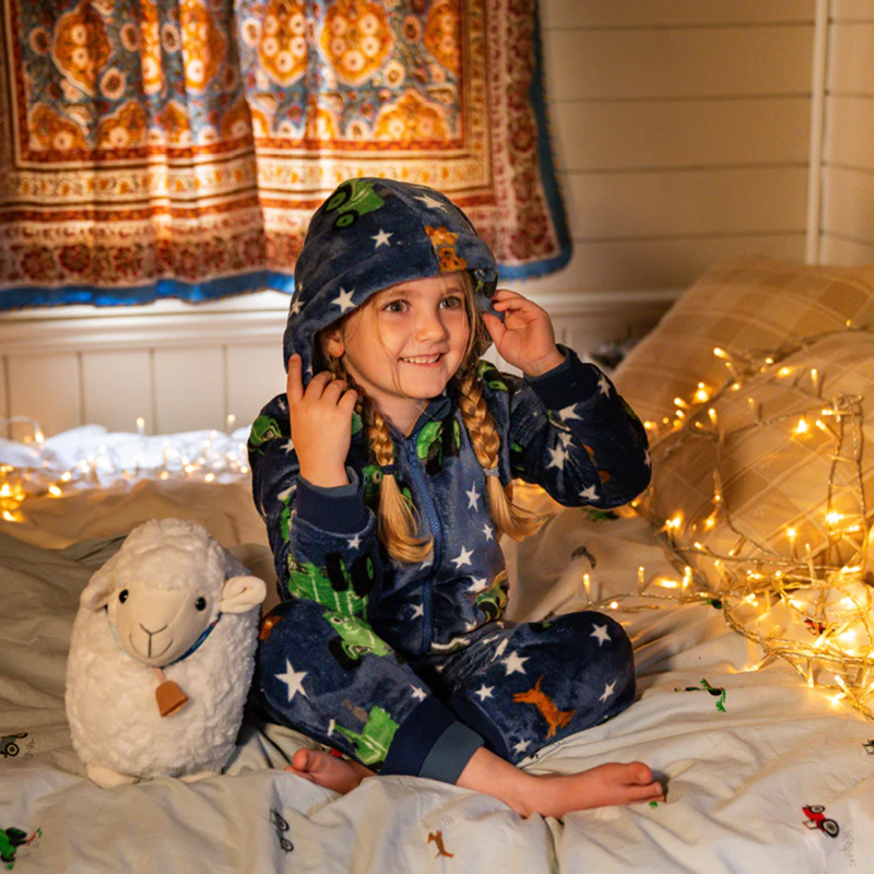Tractor Ted Onesie - Blue-4