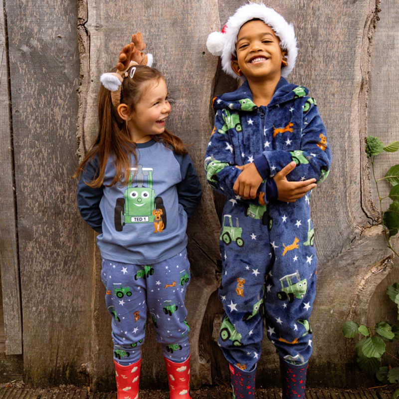 Tractor Ted Onesie - Blue-6