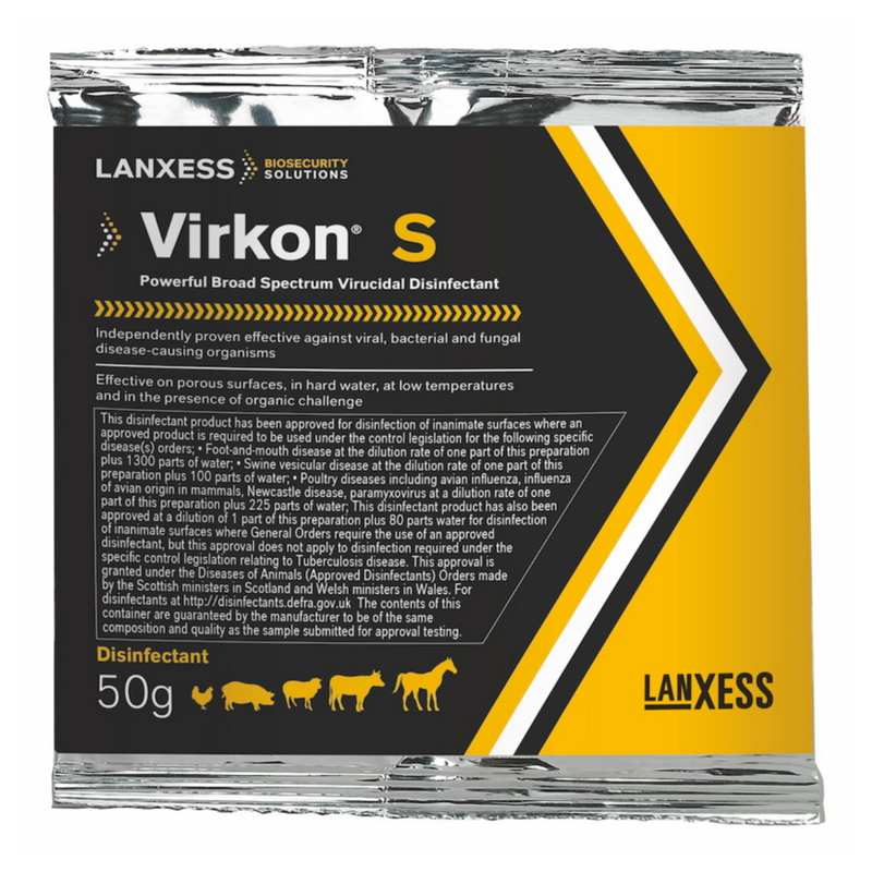 Lanxess Virkon Sachet Disinfectant 50g