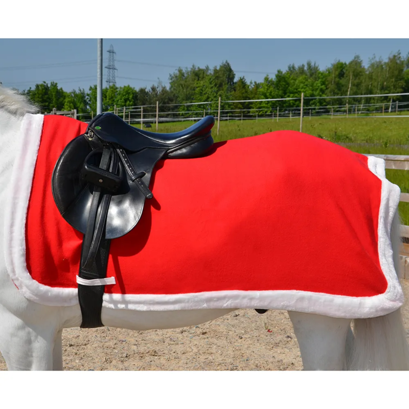 Hy Equestrian Christmas Santa Exercise Sheet - Red/White