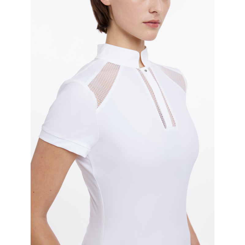 LeMieux Camille Short Sleeve Show Shirt - White-3
