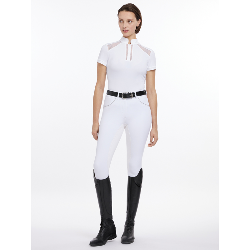 LeMieux Camille Short Sleeve Show Shirt - White-2