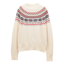 Joules Ladies Alba Fairisle High Neck Cotton-Blend Jumper - Cream