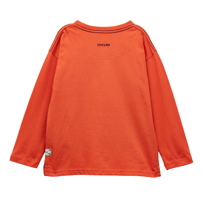 Joules Boys' Jack Applique Long Sleeve Top - Orange-1