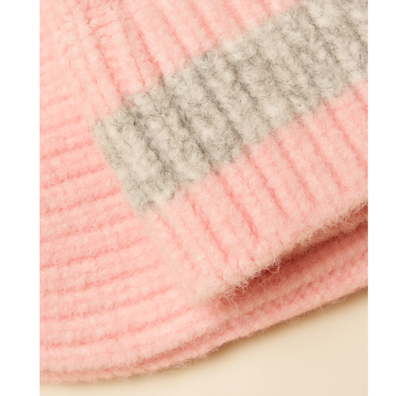 Joules Caversham Stripe Hat - Pink/Grey-3
