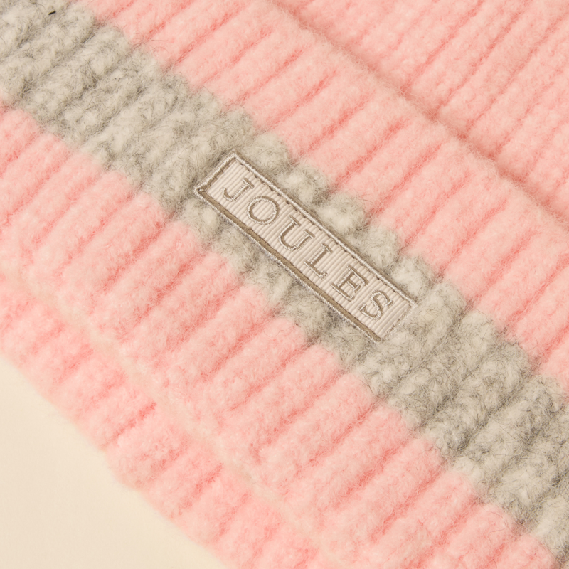 Joules Caversham Stripe Hat - Pink/Grey-2