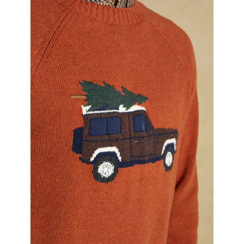 Joules Men's Offroad Crew Neck Jumper - Orange-5