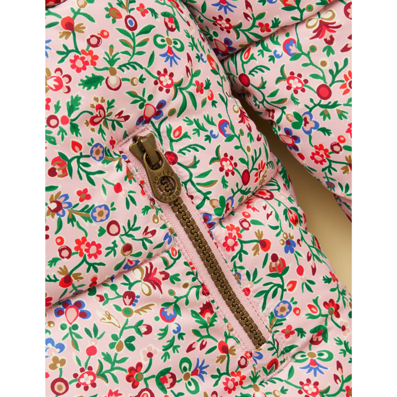 Joules Girls' Emmeline Showerproof Padded Coat - 4 Yr - Pink Ditsy-3