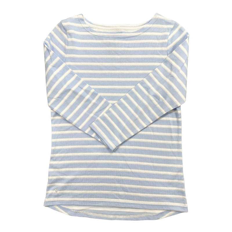 Joules Jersey Long Sleeved Striped Top - Blue/Silver-2
