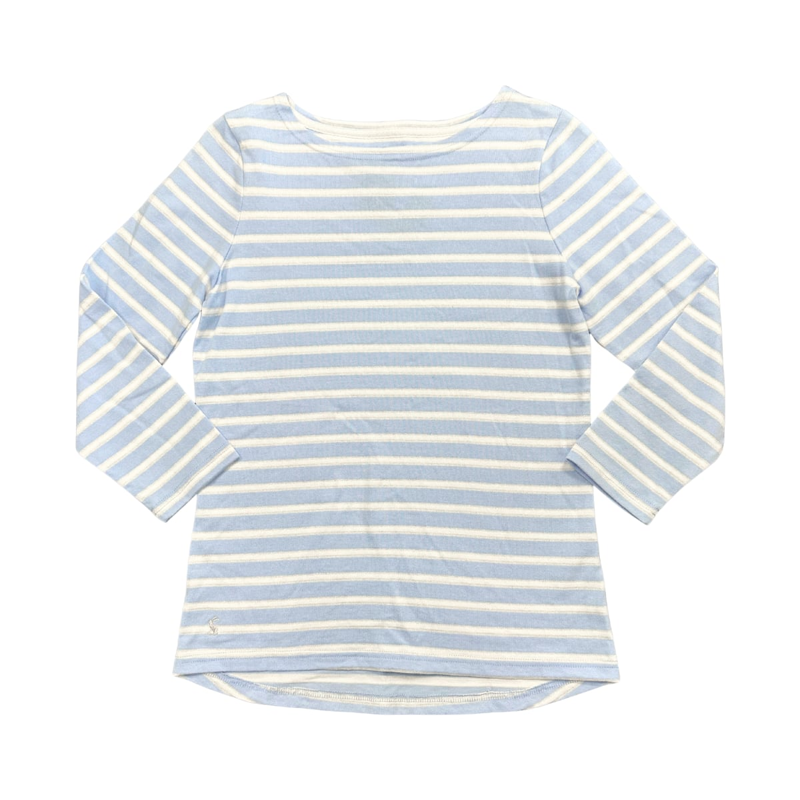 Joules Jersey Long Sleeved Striped Top - Blue/Silver-1