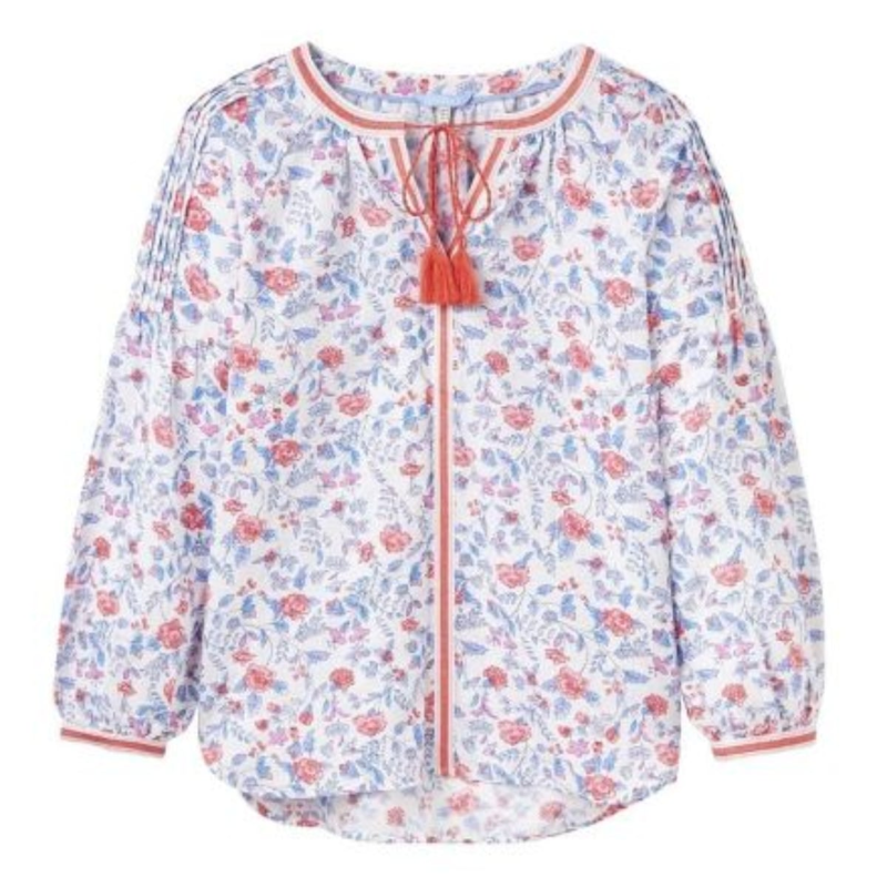 Joules Ladies Yolanda Long Sleeve Embroidered Shirt - White -2
