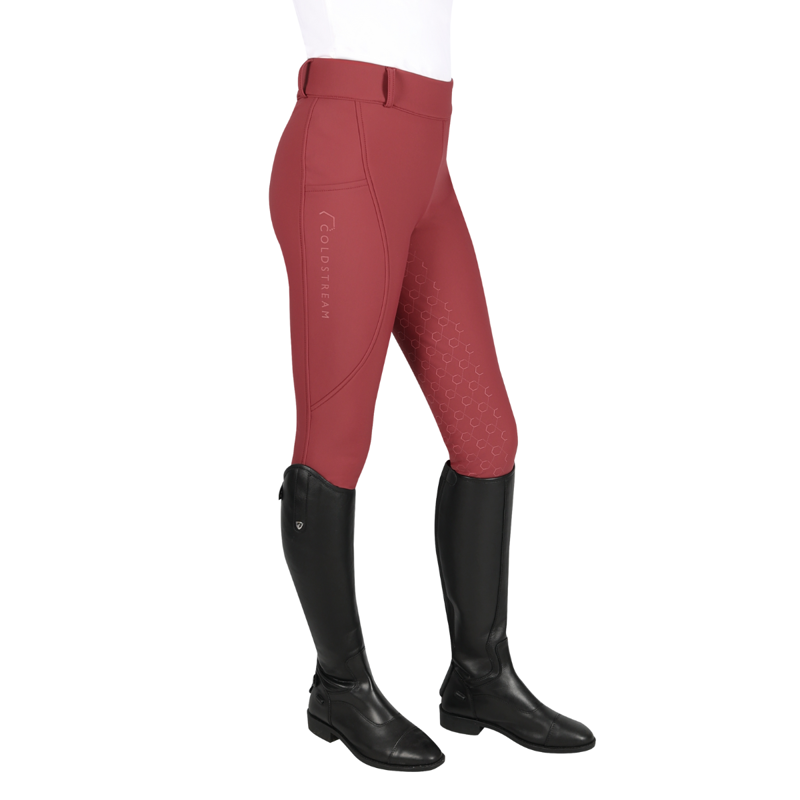 Coldstream Balmore Thermal Riding Tights - Burgundy-1